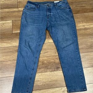 Denim&Co 36 x 32 Men's Straight Stretch Fit Blue Jeans